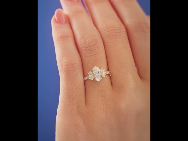 1 1/2 CTW Lab-Grown Diamond Three-Stone Engagement Ring, 9.8 mm