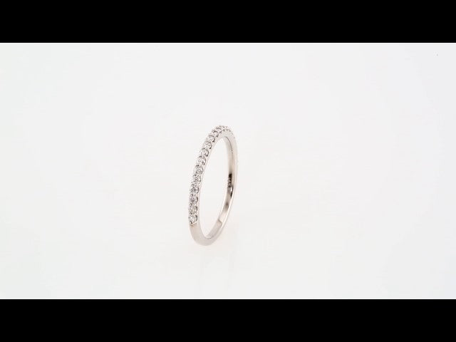 14K White Gold 1/3 CTW Natural Diamond Band for Round Ring