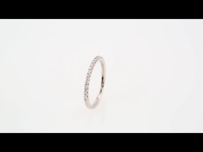 14K White Gold 1/3 CTW Natural Diamond Band for Round Ring