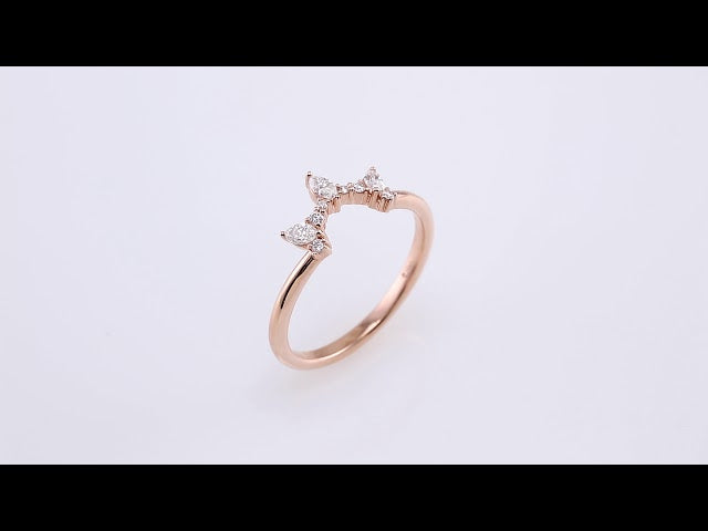 1/5 CTW Natural Diamond Contour Band, 12.97 x 7.52 mm
