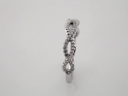 1/8 CTW Natural Diamond Infinity-Inspired Beaded Anniversary Band