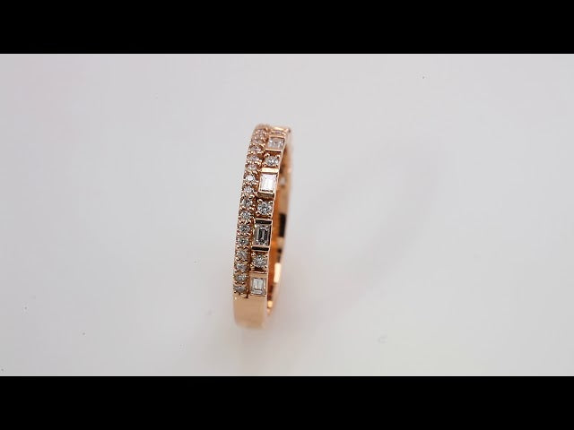 3/8 CTW Natural Diamond Double Row Anniversary Band