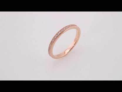 .07 CTW Natural Diamond Band, 2.4 mm, Halo-Style Engagement