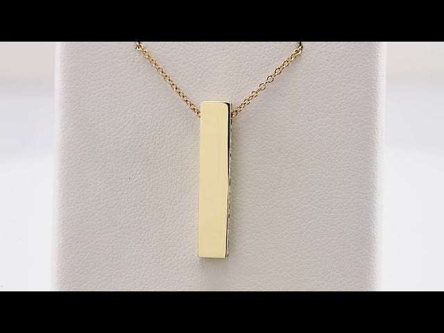 Engravable Sculptural Bar 16-18" Necklace