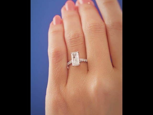 11x5.5 mm Radiant 2 1/3 CTW Lab-Grown Diamond Engagement Ring