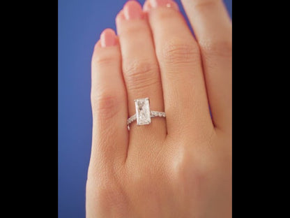 11x5.5 mm Radiant 2 1/3 CTW Lab-Grown Diamond Engagement Ring