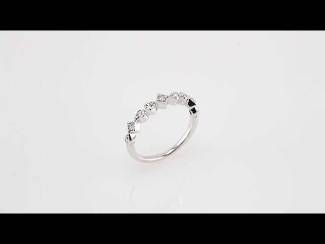 14K White Gold 1/5 CTW Natural Diamond Anniversary Band, 1.3 mm