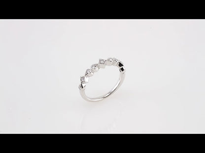 14K White Gold 1/5 CTW Natural Diamond Anniversary Band, 1.3 mm