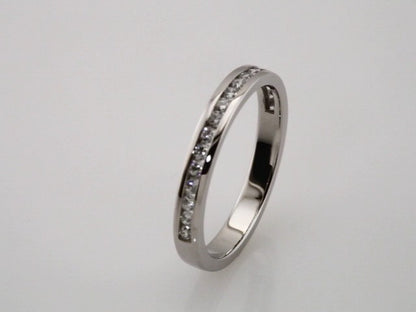 14K White Gold 3/8 CTW Natural Diamond Channel Set Anniversary Band