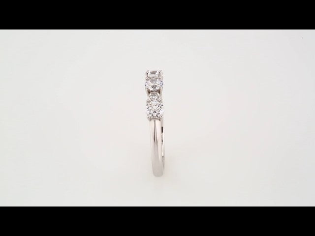 14K White Gold 3/4 CTW Natural Diamond Anniversary Band, 15.08 mm