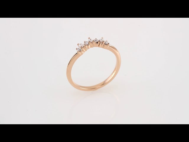 1/6 CTW Natural Diamond Contour Band, 5.4 mm