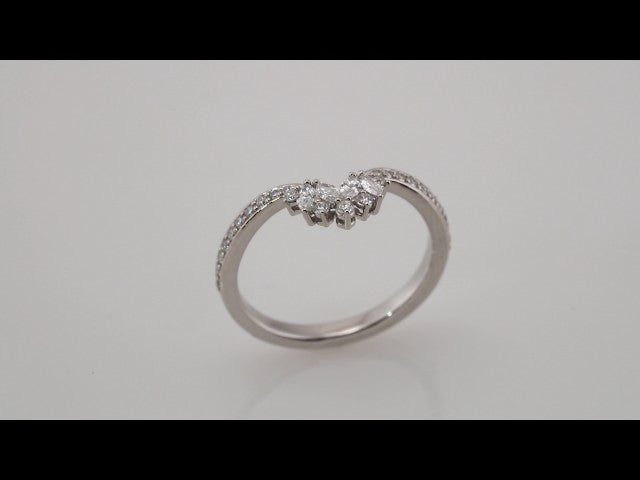 1/4 CTW Natural Diamond Accented Contour Band
