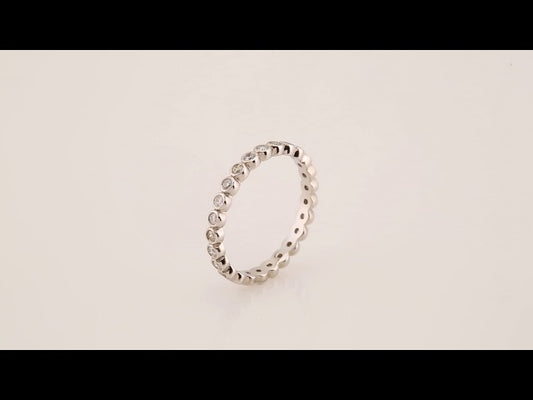 14K White Gold 1/3 CTW Natural Diamond Eternity Band, 2.65 mm