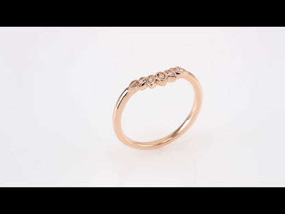 .025 CTW Natural Diamond Floral Contour Band, 4.61 mm