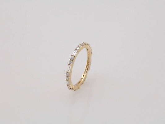 14K Yellow Gold 3/4 CTW Natural Diamond Eternity Band, 1.55 mm