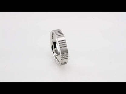Grooved Comfort-Fit Flat Band, 5 mm