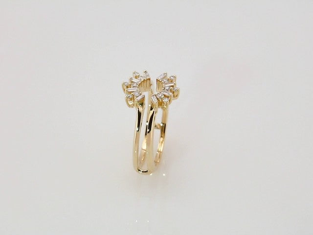 1/3 CTW Natural Diamond Art Deco Baguette Ring Guard