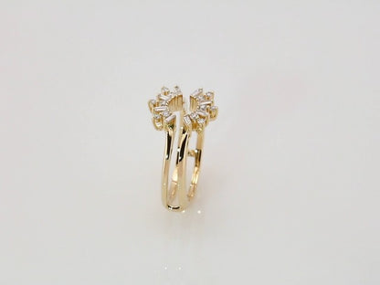 1/3 CTW Natural Diamond Art Deco Baguette Ring Guard