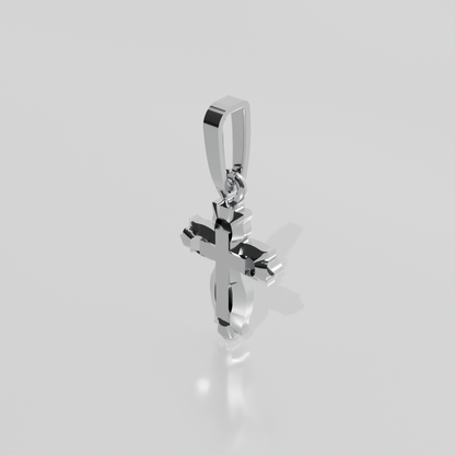 Cross Pendant, white right