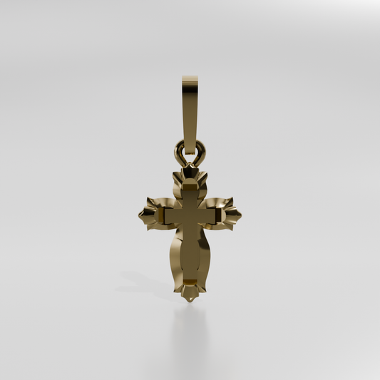 Cross Pendant, yellow front