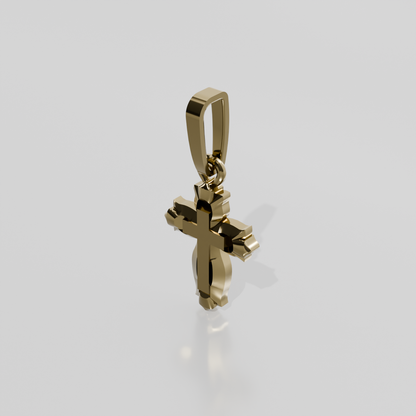Cross Pendant, yellow right