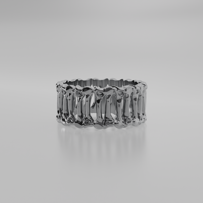 Skeleton Bone Band Ring - White - Turn