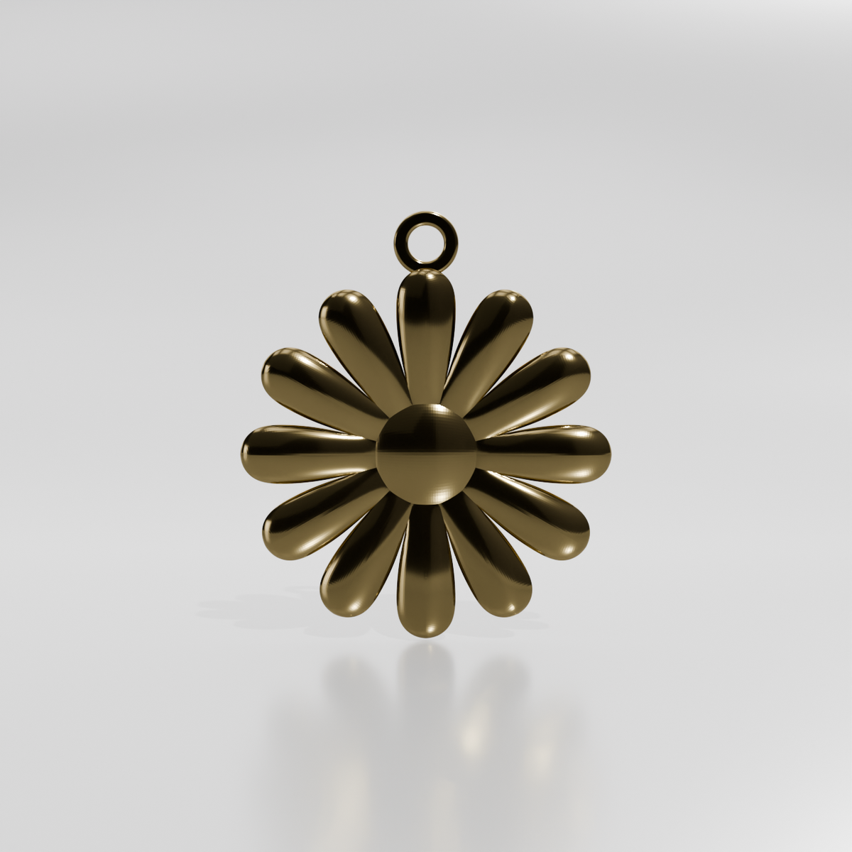 Gold pendant, yellow gold, front