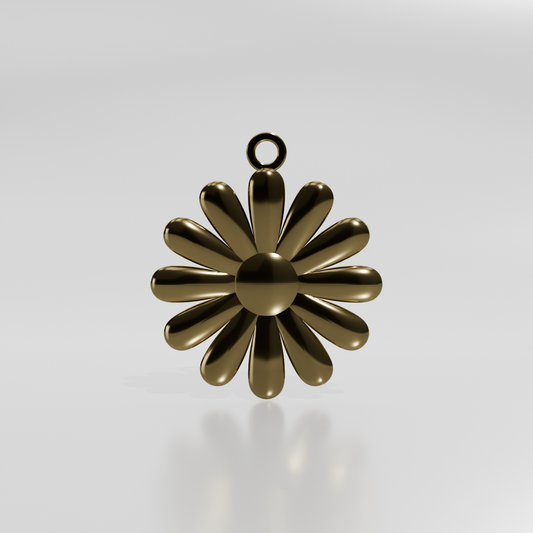 Gold pendant, yellow gold, front