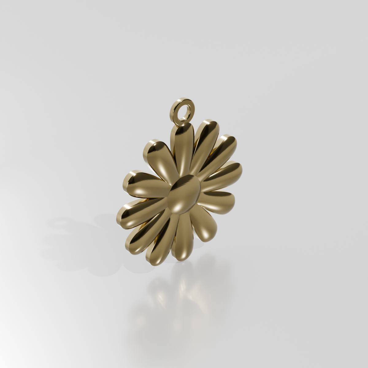 Gold pendant, yellow gold, left