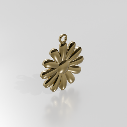 Gold pendant, yellow gold, left