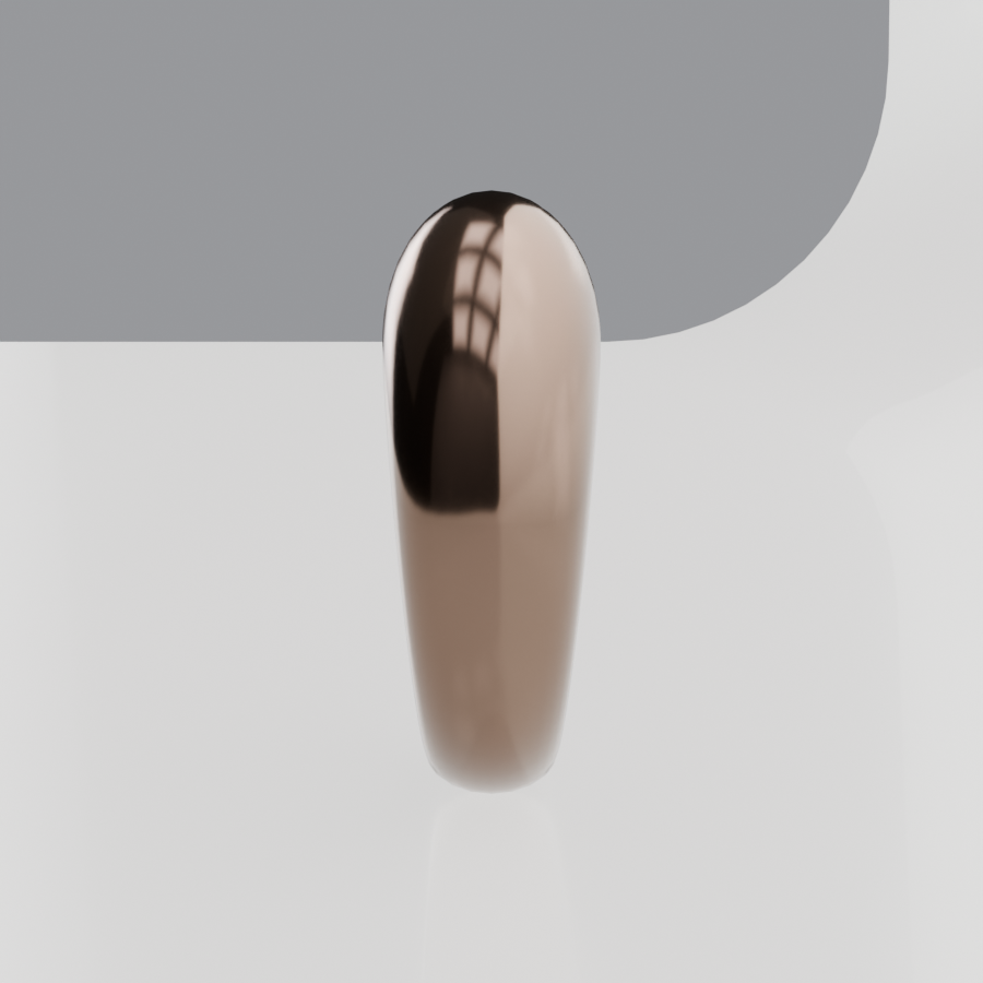14K Gold Ring - Design f6 - Rose Gold - Side